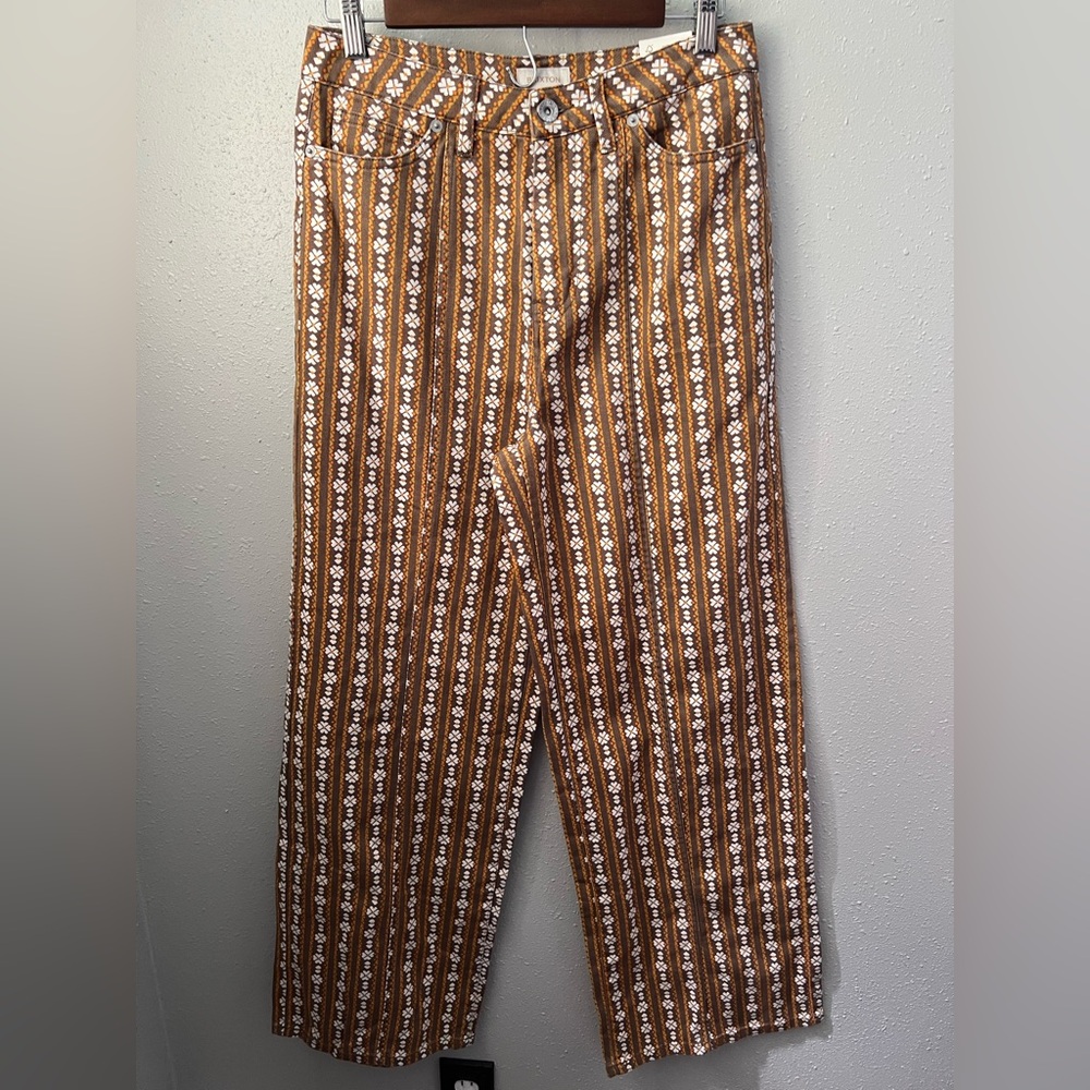 Brixton Providence Cropped Wide Leg Denim In Twig Size 27 New - Picture 3 of 14